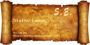 Stefko Emese névjegykártya
